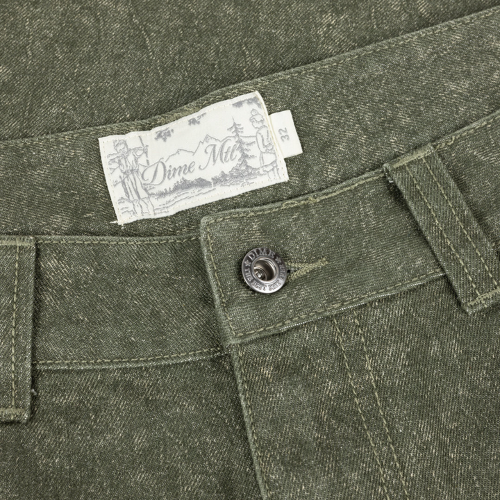 Dime Men's Classic Denim Shorts Electric Green