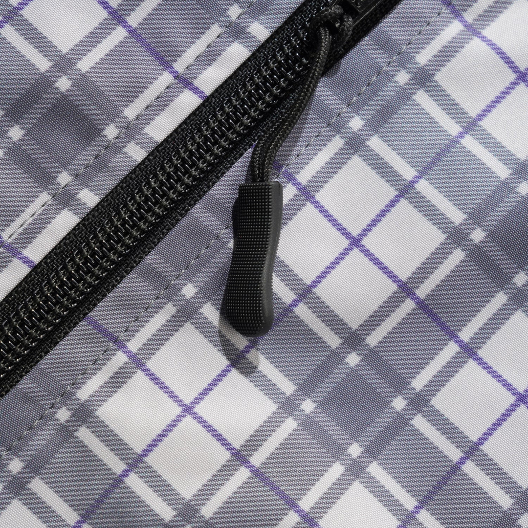 Butter Men's Plaid Nylon Jacket Grey
