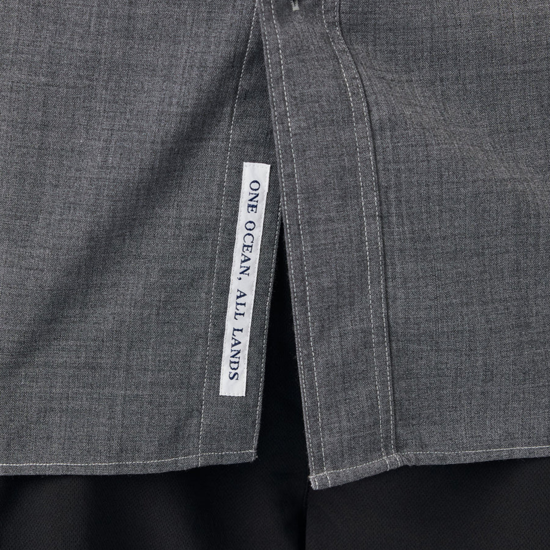 Nanamica Men's Polyester Wool Field Shirt Grey