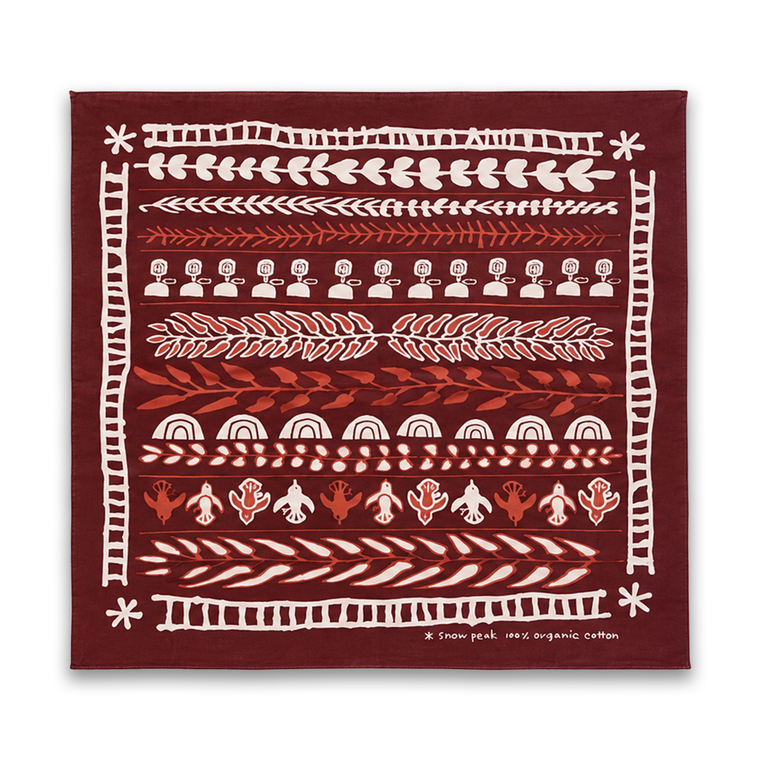 Snow Peak Men's Organic Cotton Bordeaux Dot Nordic Bandana