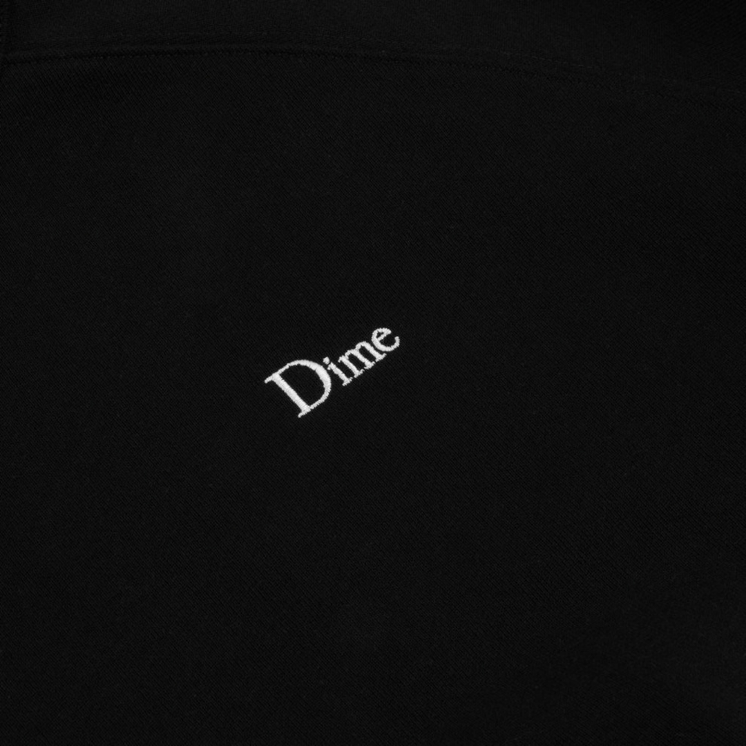 Dime Men's Classic Small Logo Black Zip Hoodie