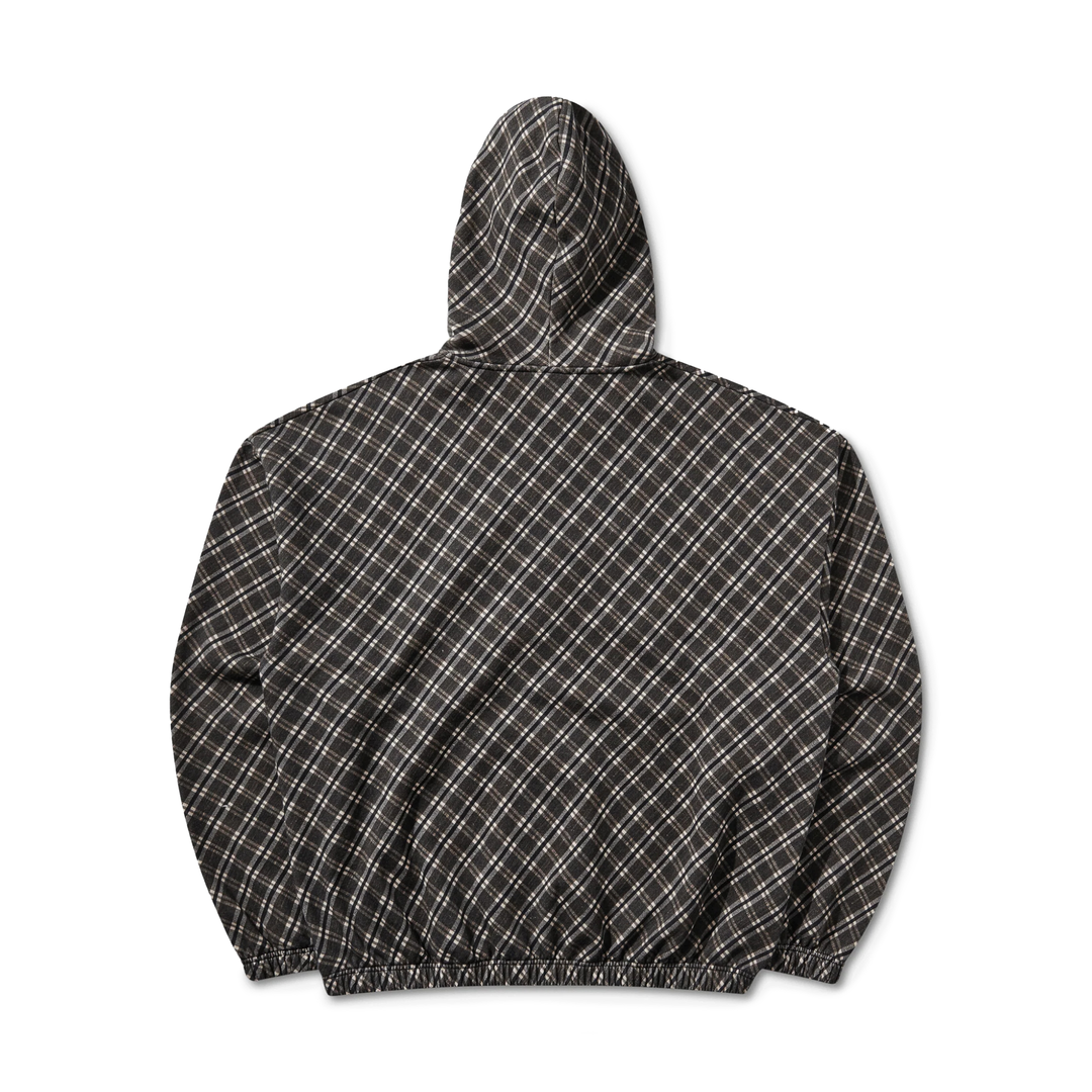 Umbro x Slam Jam Men's Plaid Masked Hoodie Brown