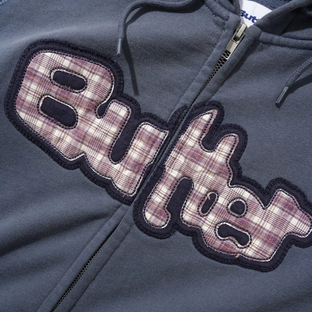 Butter Men's Stretch Zip Thru Hood Washed Navy