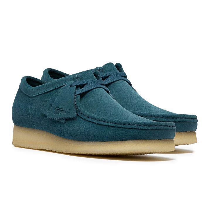 Clarks Men's Wallabee Mid Blue Suede