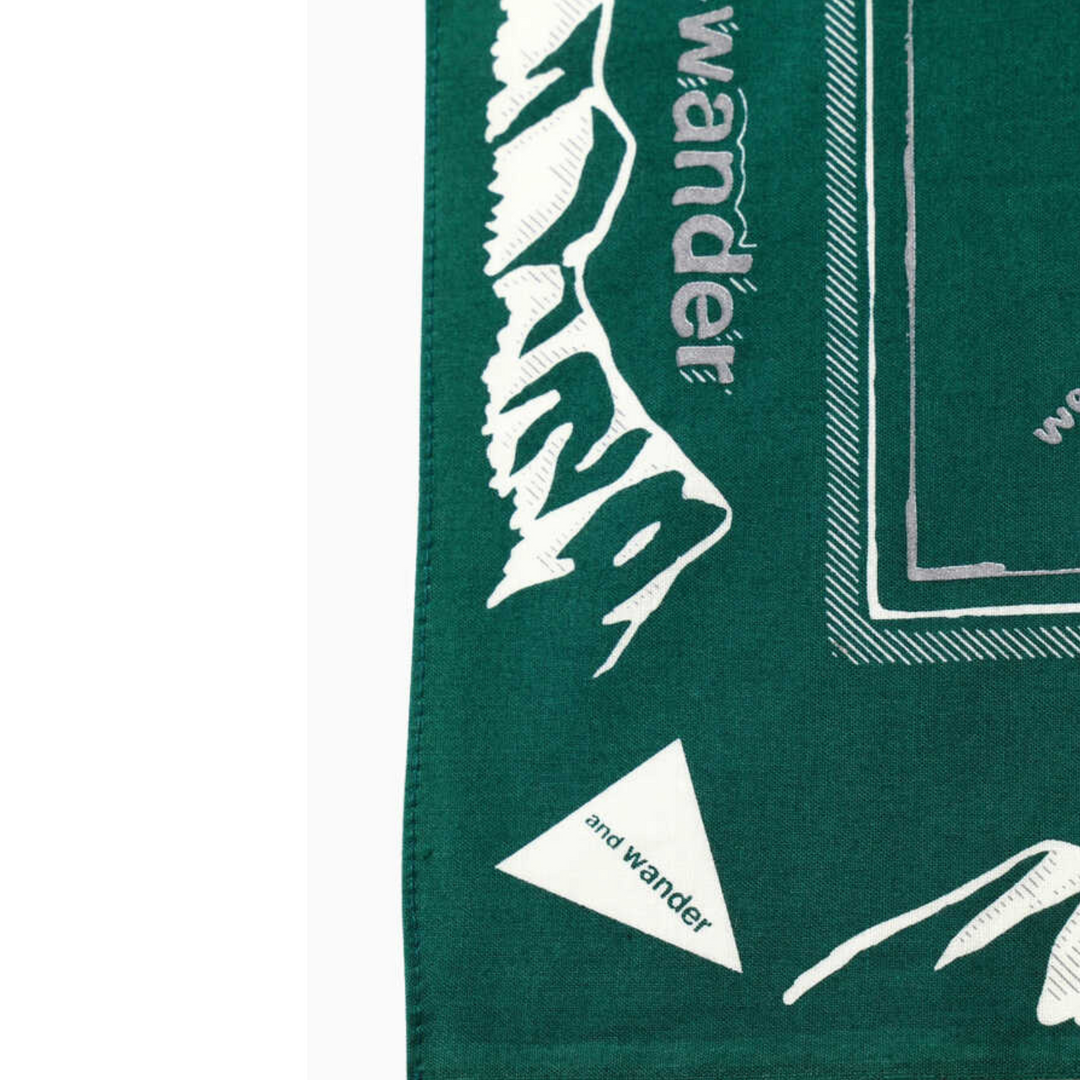 And Wander Reflective Words Bandana Green