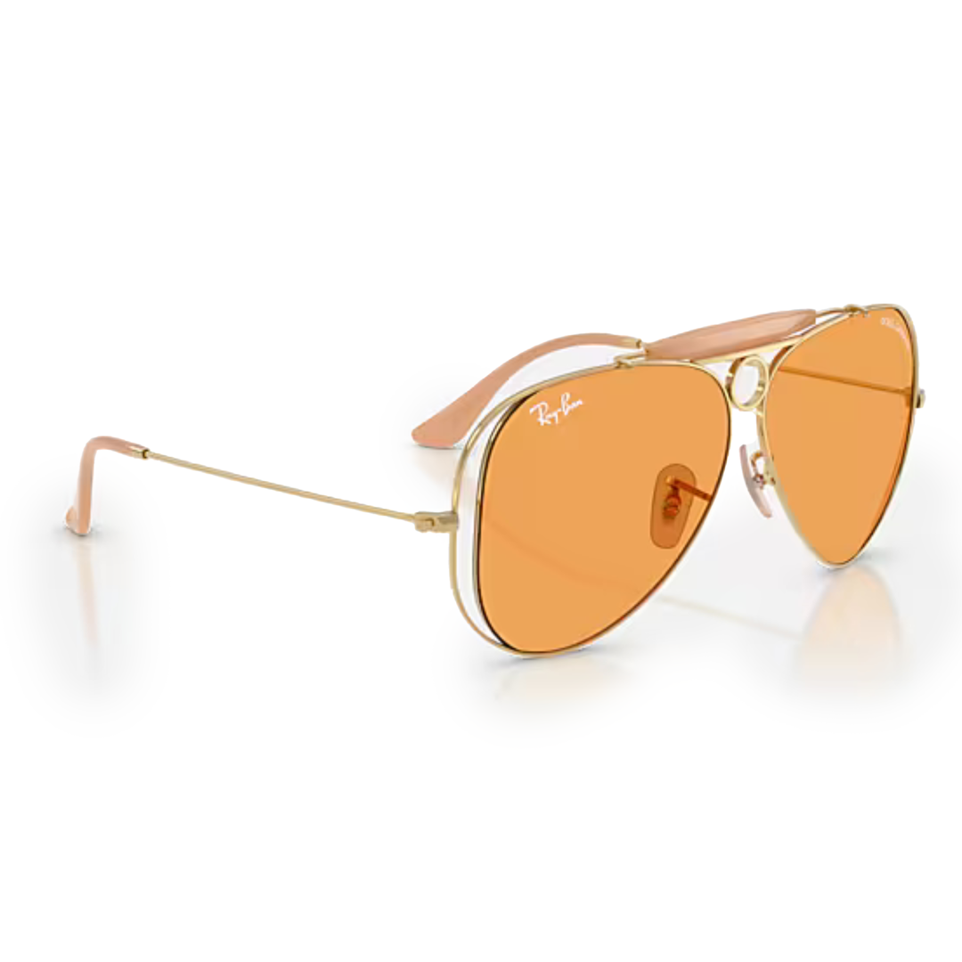 Ray Ban x Dolce & Gabbana The Shooter Polished Arista Gold Frame/Orange Lenses