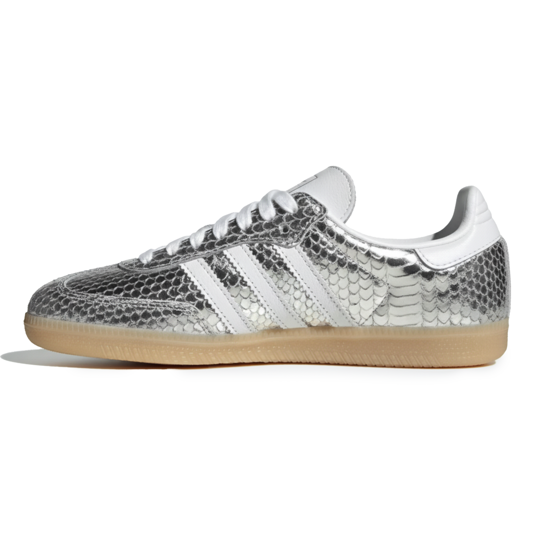 Adidas Women's Samba OG Crocodile Silver Metallic/Footwear White/Gum Three