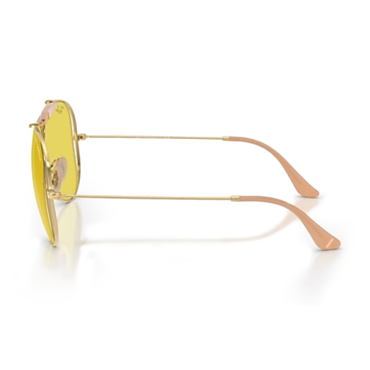 Ray Ban x Dolce & Gabbana The Shooter Polished Arista Gold Frame/Yellow Lenses