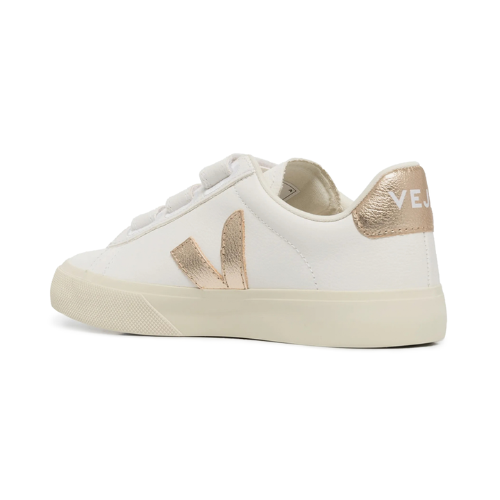 Veja Women's Recife White/Metallic Gold Low-Top Sneakers