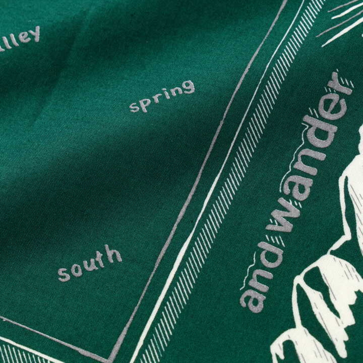 And Wander Reflective Words Bandana Green