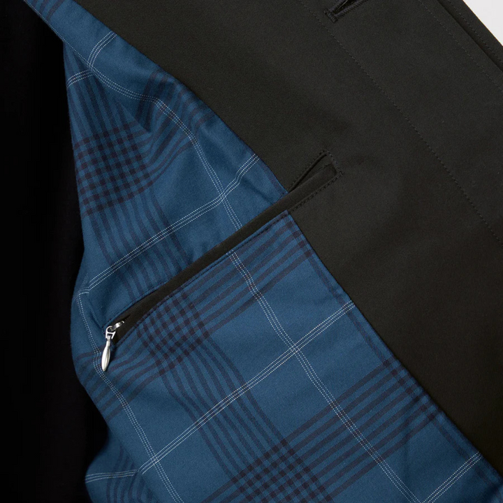 Nanamica Men's Balmacaan 2-Layer Cotton Coat Gore-Tex Black