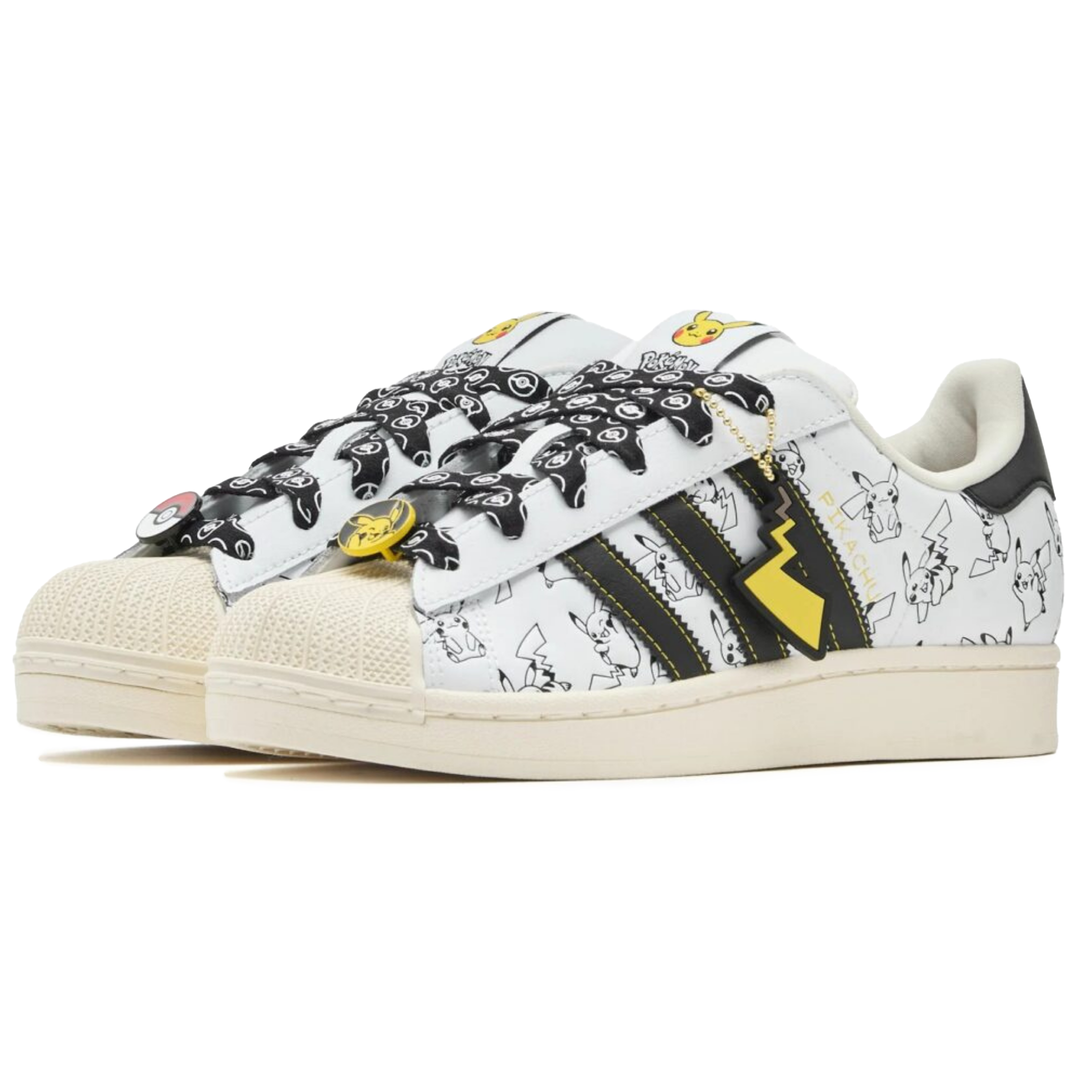 Adidas x Pokemon Men's Superstar II Pikachu Footwear White/Core Black/Gold Metallic