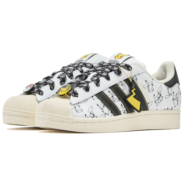 Adidas x Pokemon Men's Superstar II Pikachu Footwear White/Core Black/Gold Metallic
