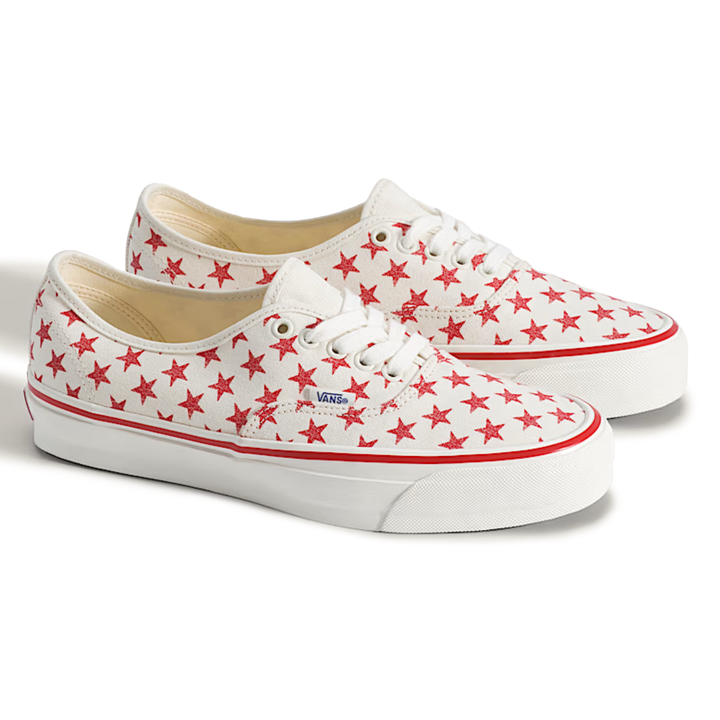 Vans Men's Premium Authentic Stars Racing Red/Marshmallow White