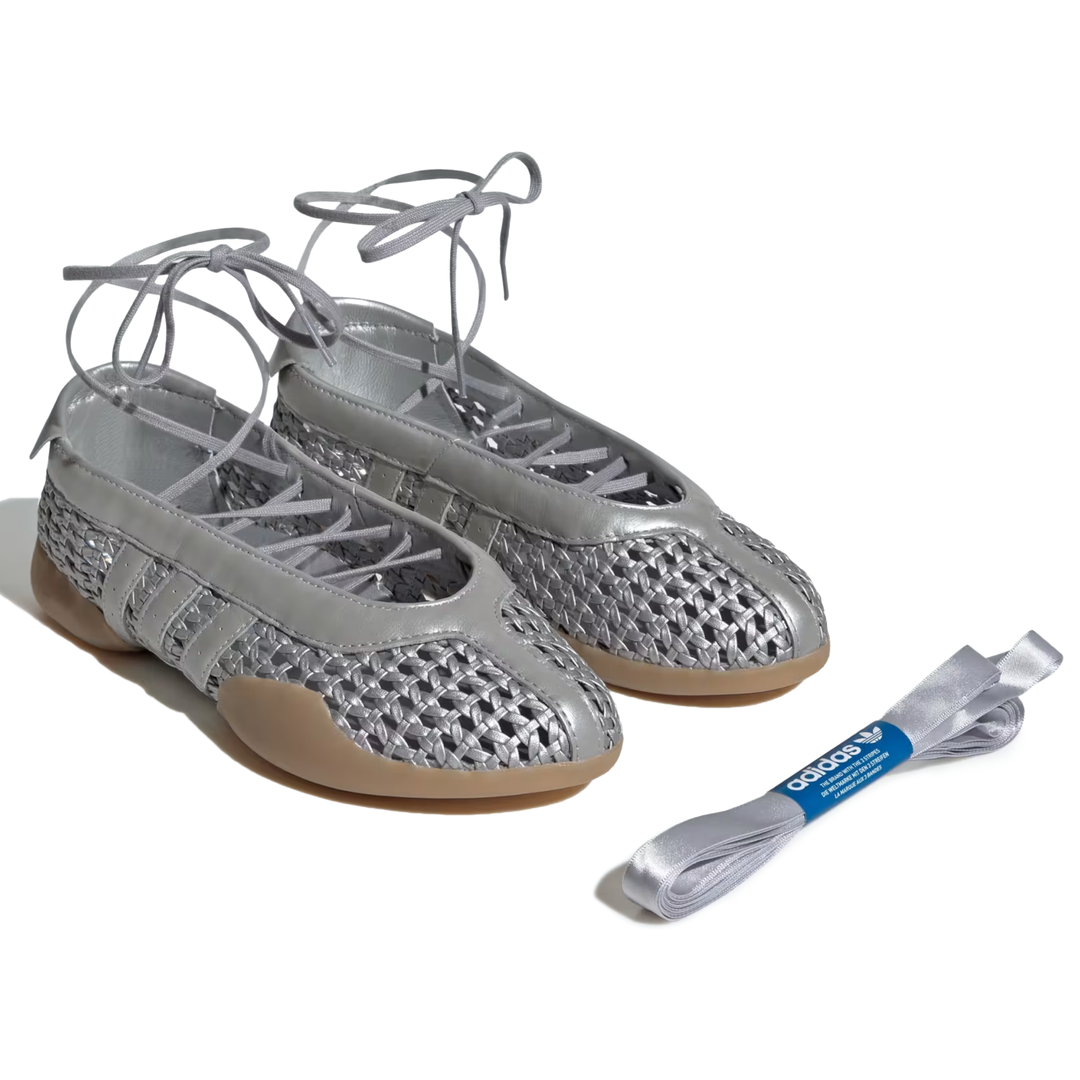 Adidas Women's Taekwondo Mei Ballet Silver Metallic Woven Leather