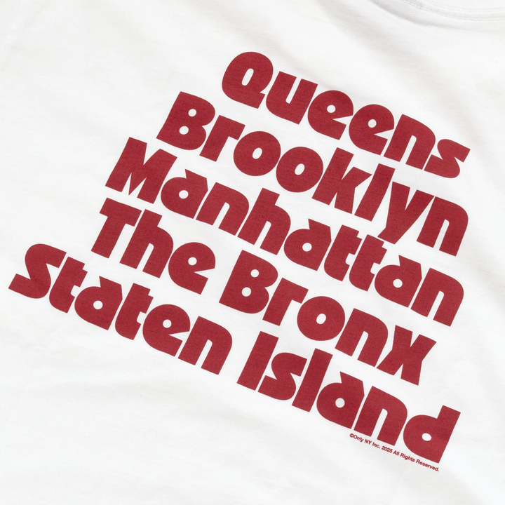 Only NY Men's All Borough Apple Pocket T-Shirt White