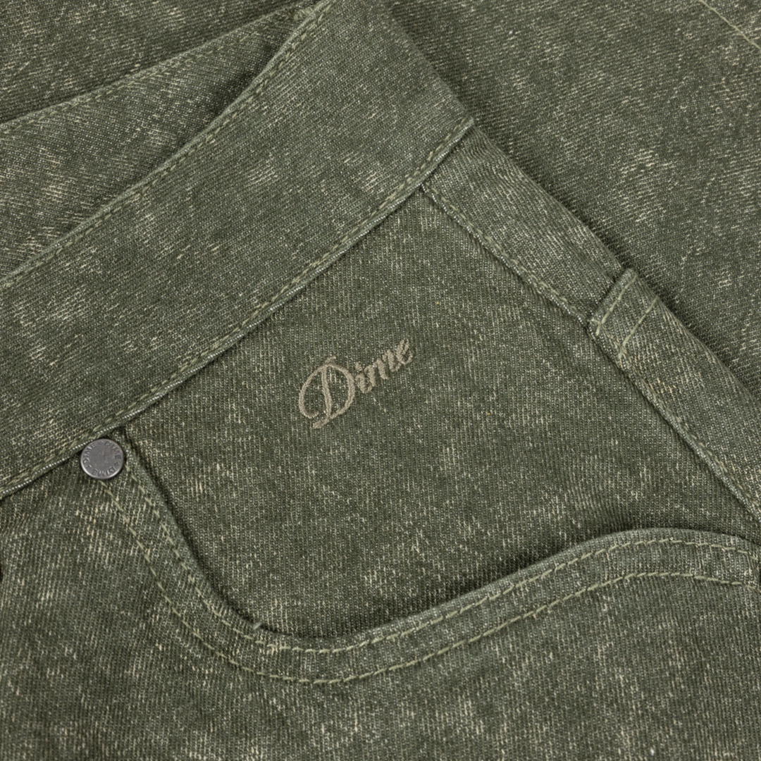 Dime Men's Classic Denim Shorts Electric Green