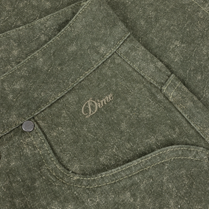Dime Men's Classic Denim Shorts Electric Green