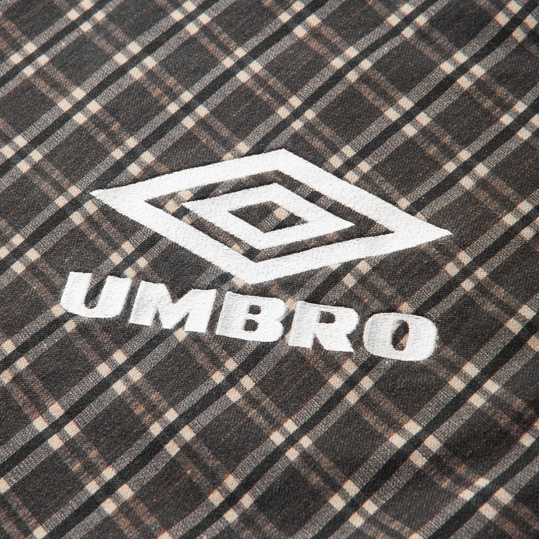 Umbro x Slam Jam Men's Plaid Masked Hoodie Brown