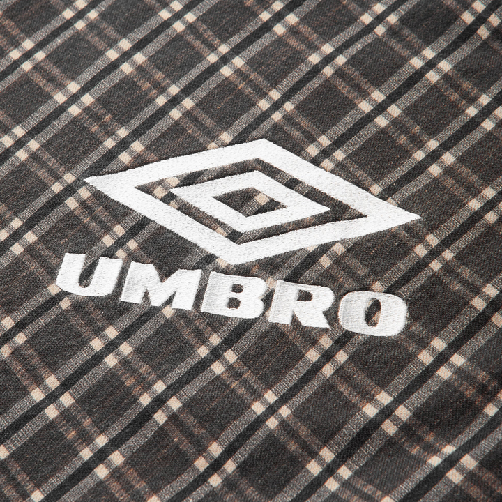 Umbro x Slam Jam Men's Plaid Masked Hoodie Brown