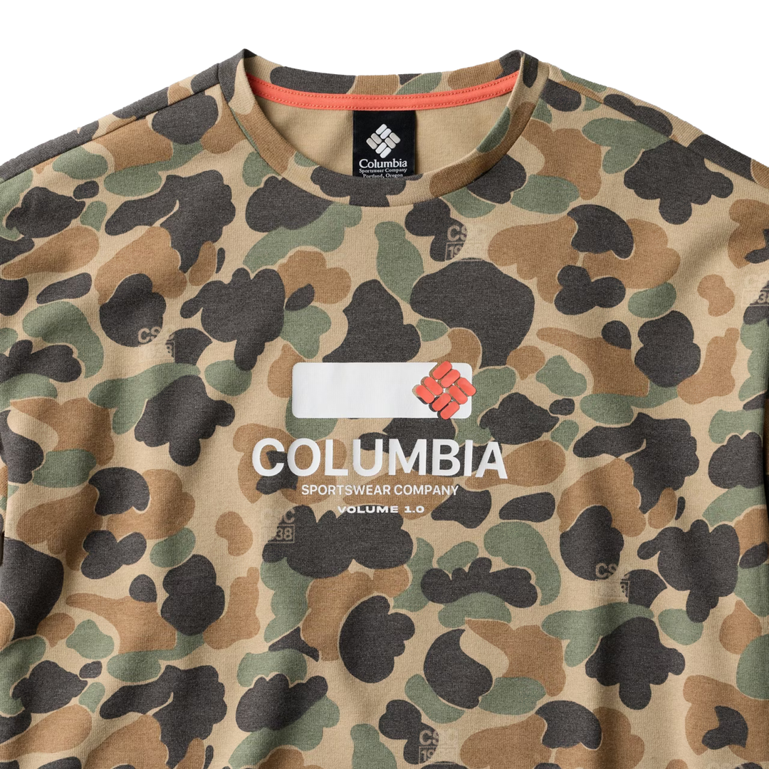 Columbia CSC1938 V1 Printed Long Sleeve Tee British Tan Duck Camo