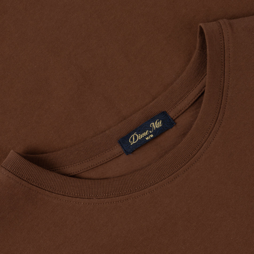Dime Men's Crashed T-Shirt Dark Brown