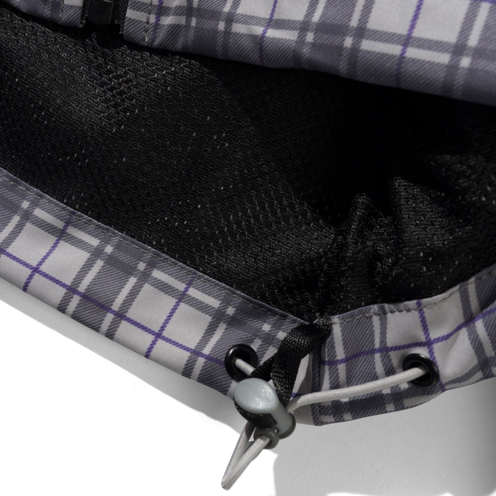 Butter Men's Plaid Nylon Jacket Grey
