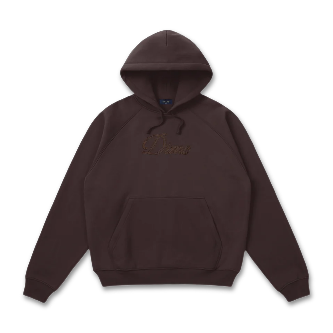 Dime Men's Cursive Brown Hoodie