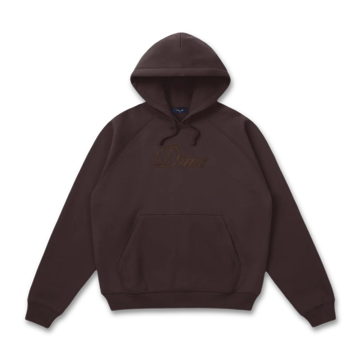 Dime Men's Cursive Brown Hoodie