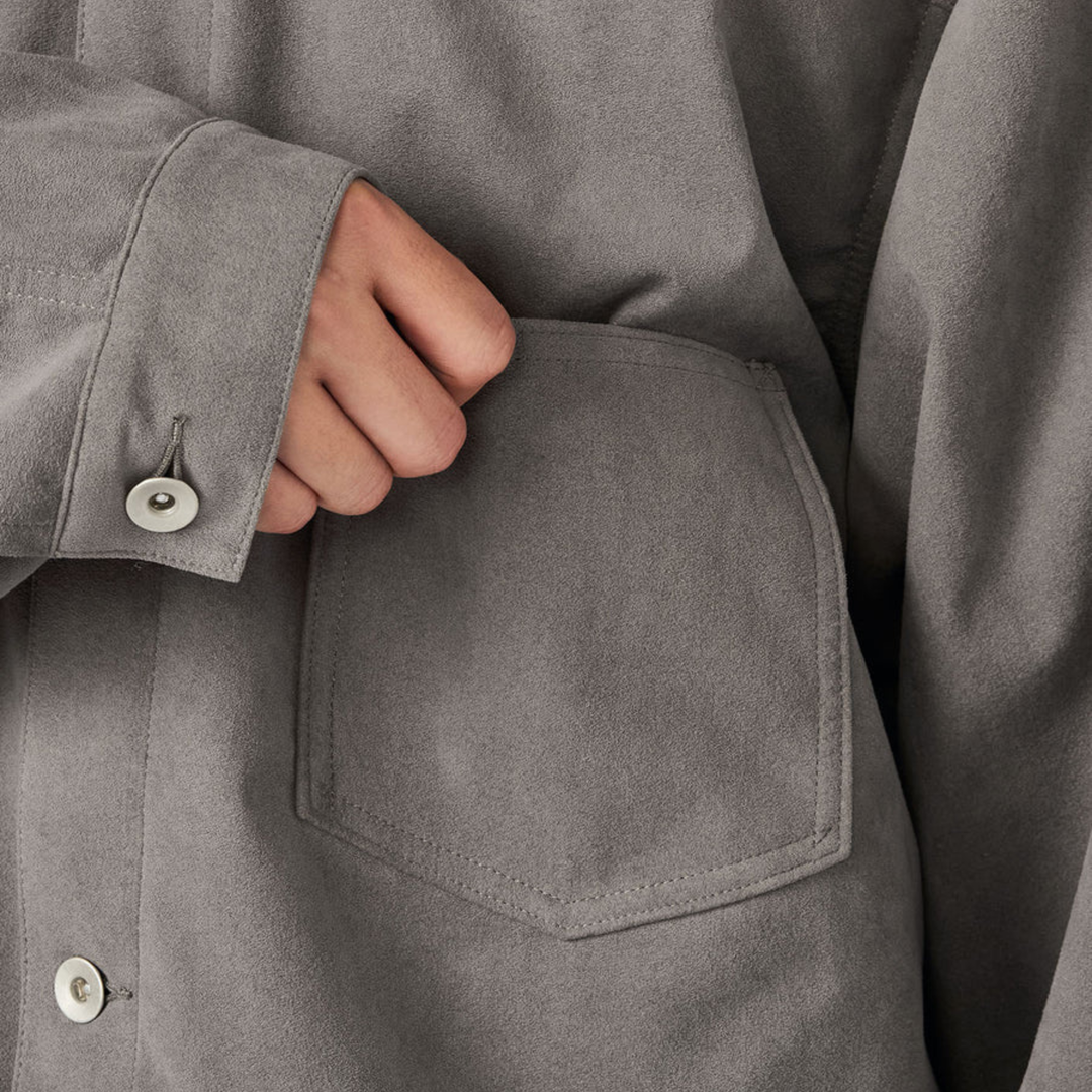 Nanamica Men's Ultrasuede Short Jacket Grey