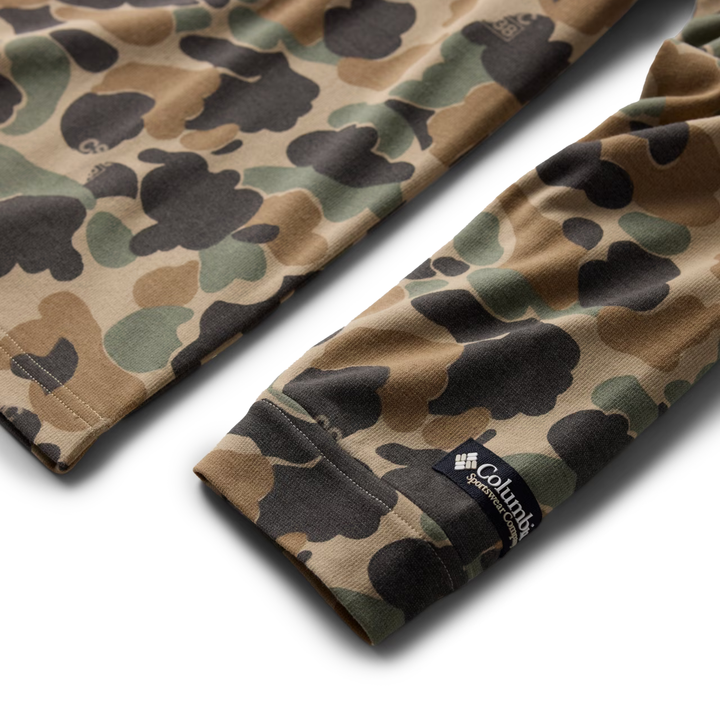 Columbia CSC1938 V1 Printed Long Sleeve Tee British Tan Duck Camo