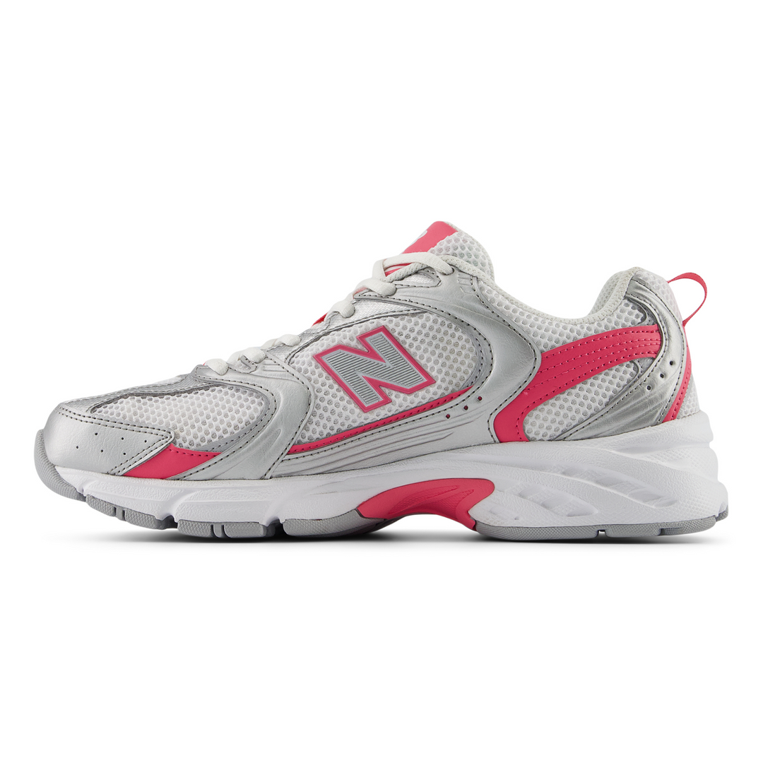 New Balance Men's U530RSB Silver Metallic/Dragon Berry/White