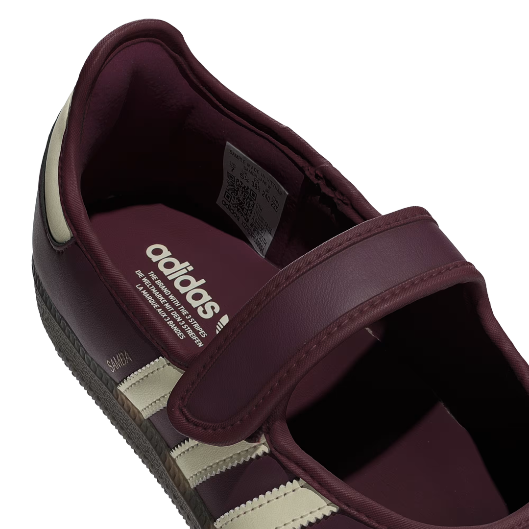 Adidas Women's Samba Jane Maroon/Cream White/Gold Metallic