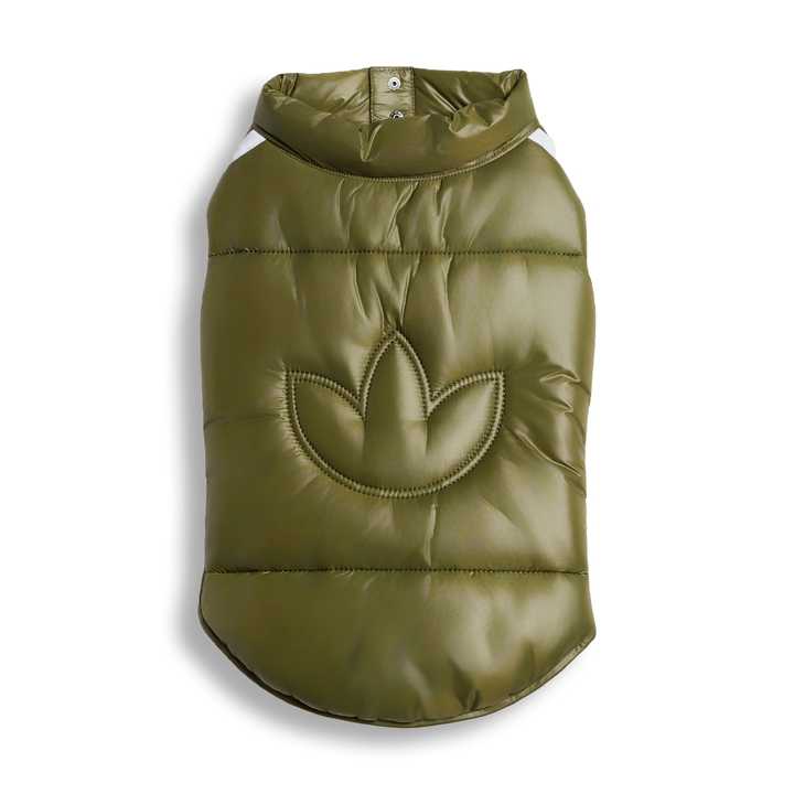 Adidas Dog Puffer Green/White Padded Vest