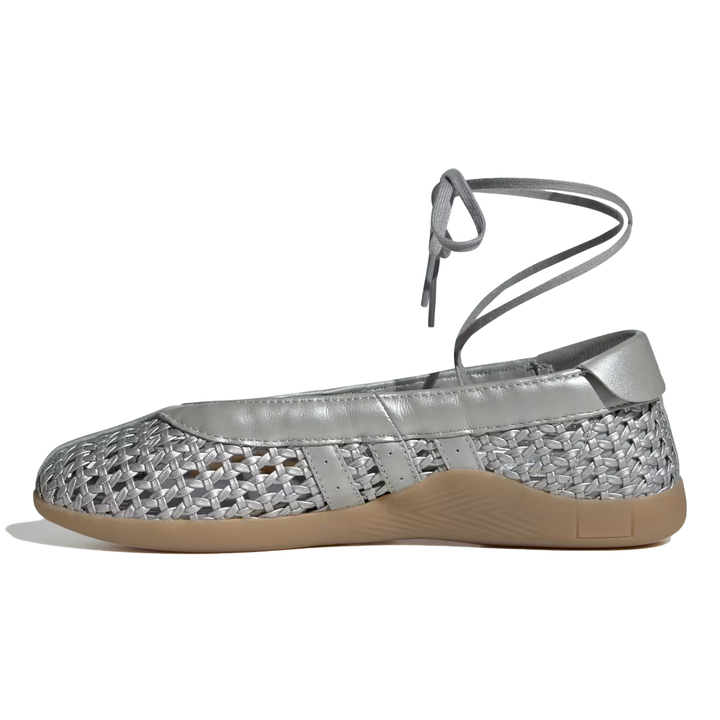 Adidas Women's Taekwondo Mei Ballet Silver Metallic Woven Leather