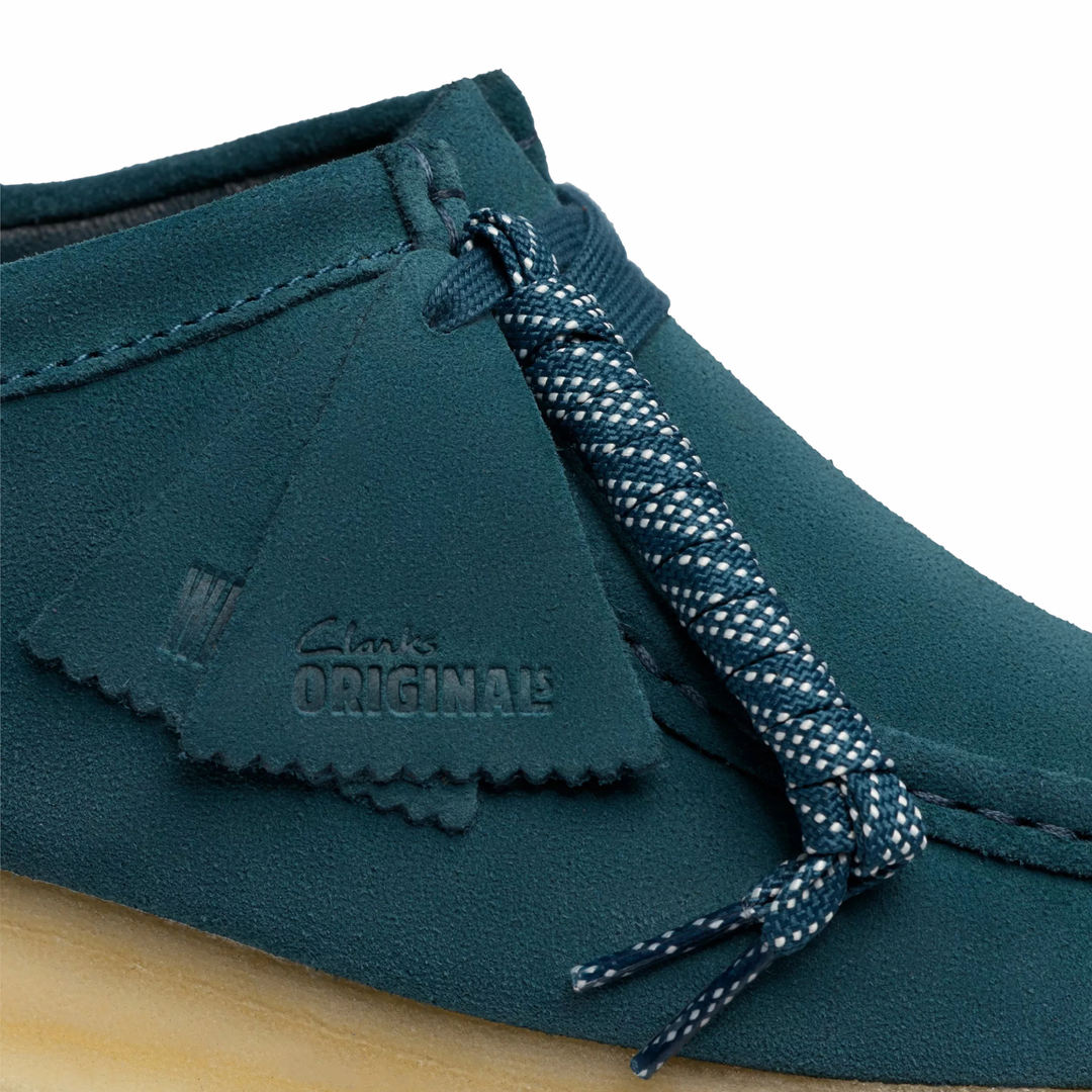 Clarks Men's Wallabee Mid Blue Suede