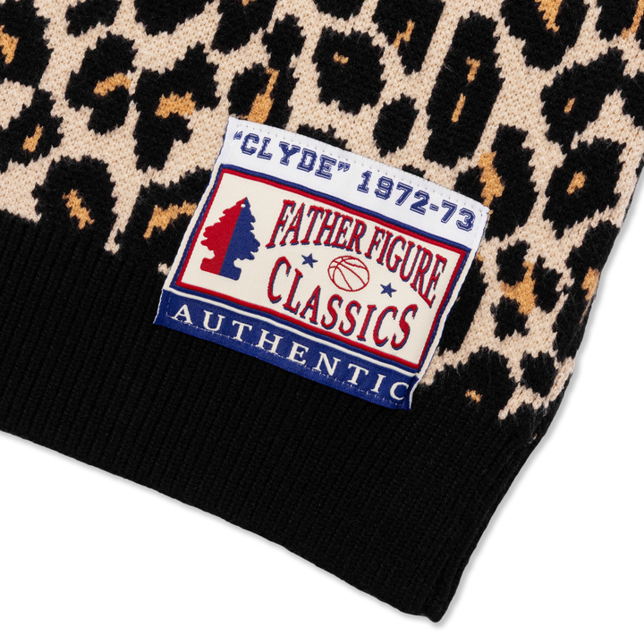 Father Figure Men's Clyde Knit Jersey Leopard Print/Black