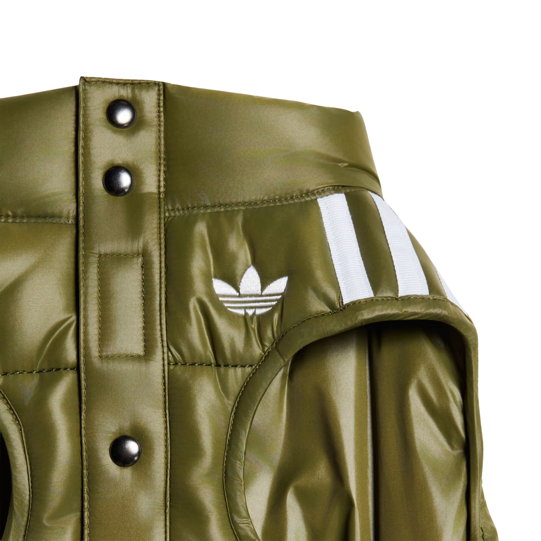Adidas Dog Puffer Green/White Padded Vest