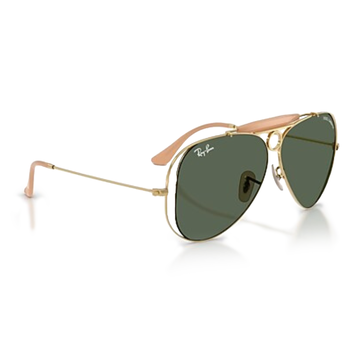 Ray Ban x Dolce & Gabbana The Shooter Polished Arista Gold Frame/Dark Green Lenses