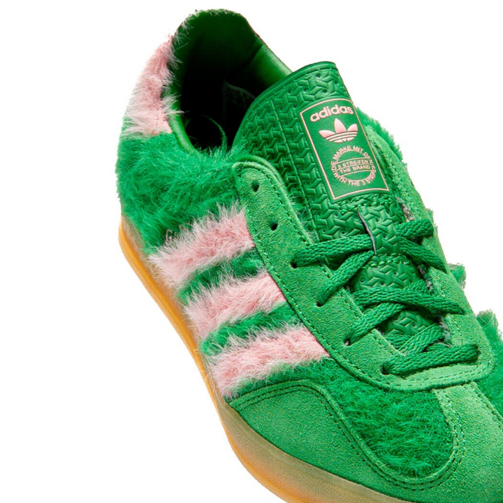 Adidas Women's Gazelle Indoor Green/Glo Pink/Gum 3