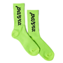 By Parra Lowercase Script Logo Crew Sock Acid Green/Black