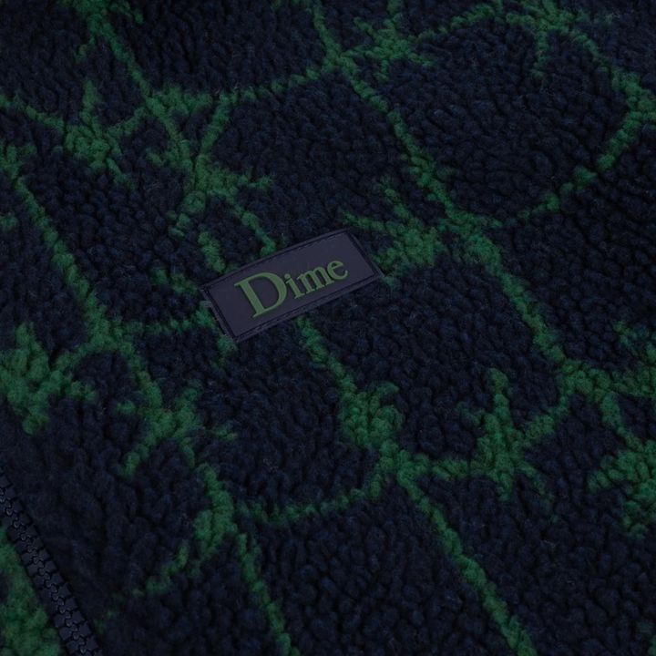 Dime Men's Polar Fleece Sherpa Zip Blue/Green