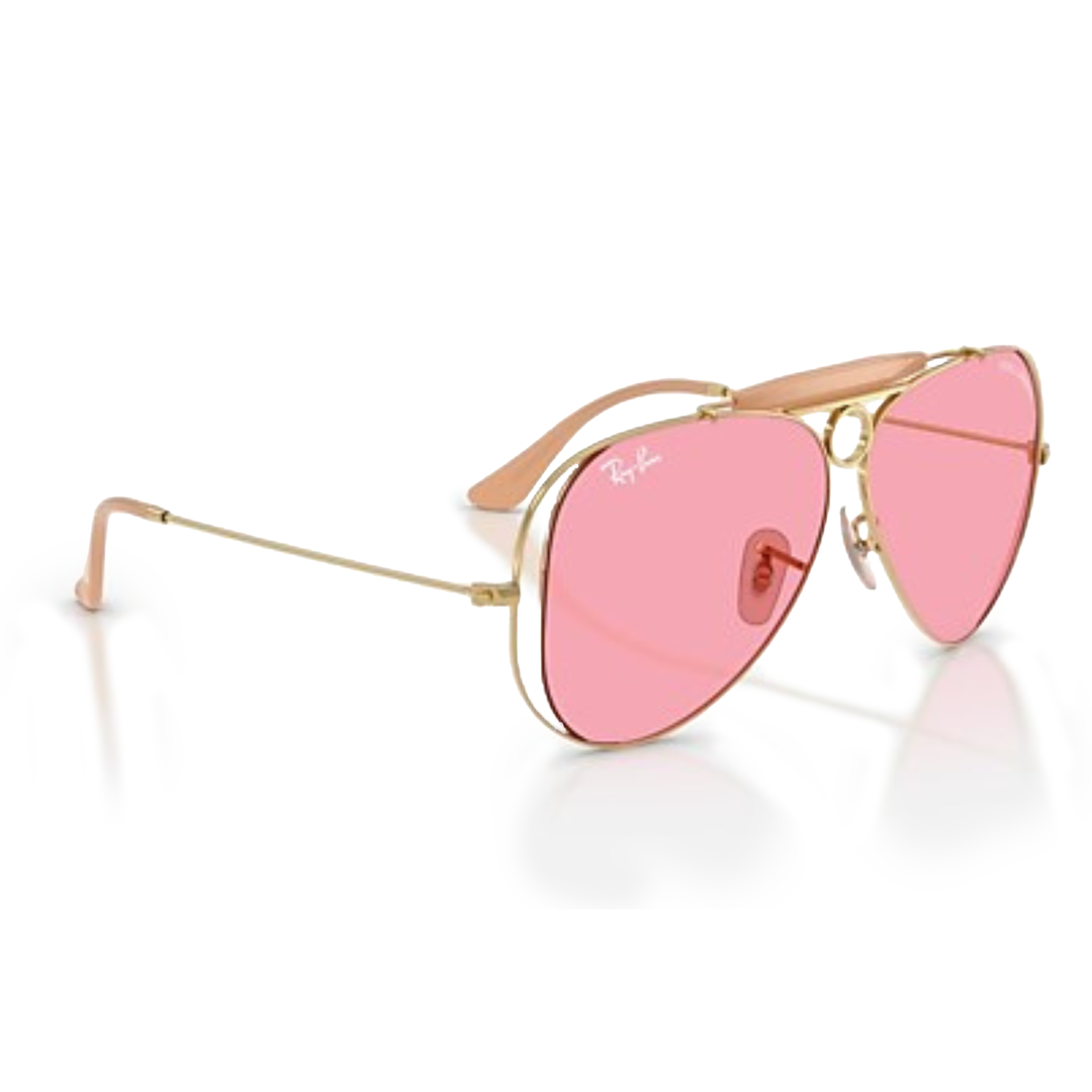 Ray Ban x Dolce & Gabbana The Shooter Polished Arista Gold Frame/Pink Lenses