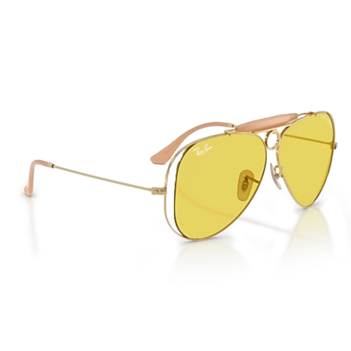 Ray Ban x Dolce & Gabbana The Shooter Polished Arista Gold Frame/Yellow Lenses