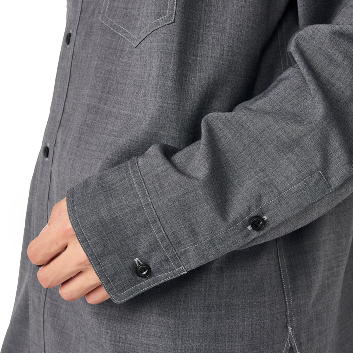 Nanamica Men's Polyester Wool Field Shirt Grey