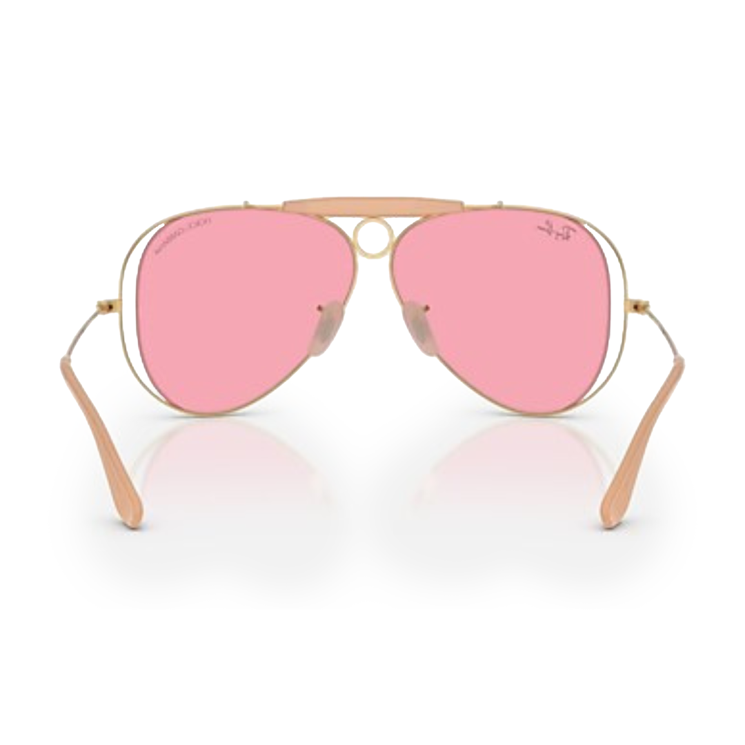Ray Ban x Dolce & Gabbana The Shooter Polished Arista Gold Frame/Pink Lenses