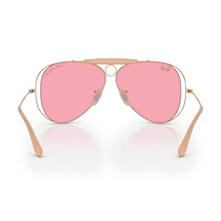 Ray Ban x Dolce & Gabbana The Shooter Polished Arista Gold Frame/Pink Lenses