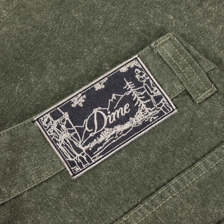 Dime Men's Classic Denim Shorts Electric Green
