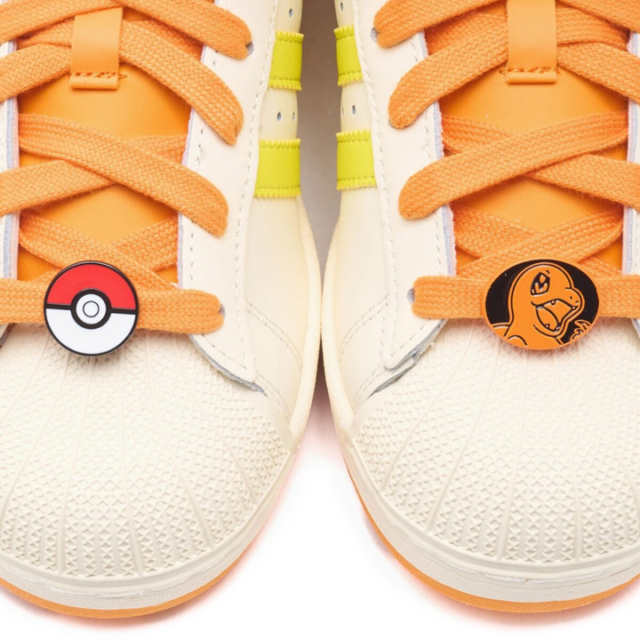 Adidas x Pokemon Men's Superstar II Charmander Cream White/Shock Yellow/Orange