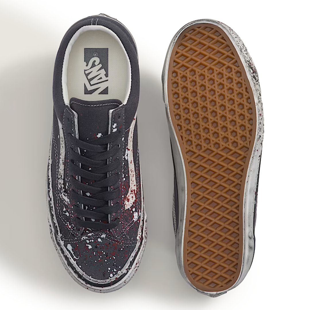 Vans Men's Premium Old Skool 36 Paint Splatter Charcoal Grey